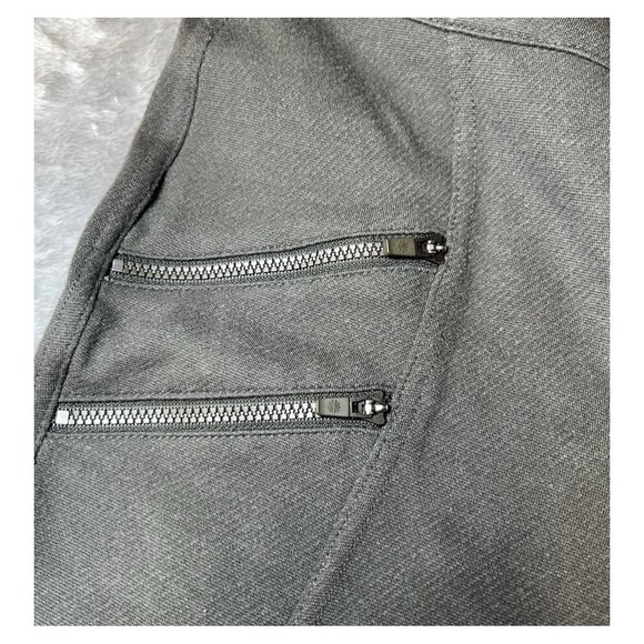 Athleta Womens Size 4P Moto Skinny Pants Petites Grey Zipper Pocket Stretch - Picture 12 of 16